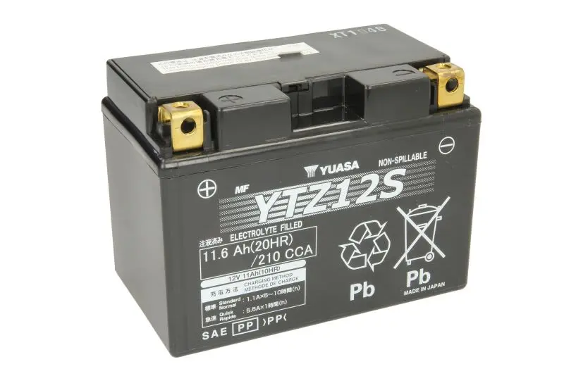 Akumulator AGM/Rozruchowy YUASA 12V 12Ah 210A L+ Bezobsługowy 150x87x110mm Uruchomiony YTZ12S – YTZ12S YUASA
