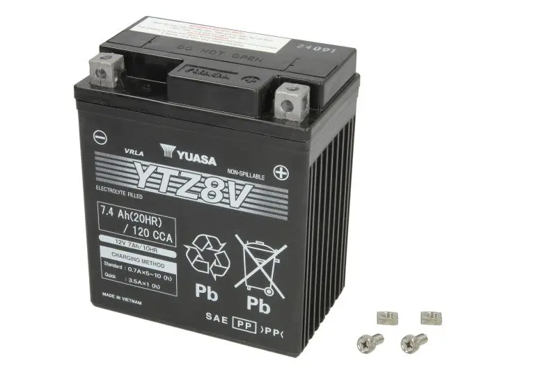 Akumulator AGM/Rozruchowy YUASA 12V 7Ah 120A P+ Bezobsługowy 113x70x130mm Uruchomiony YTZ8V – YTZ8V YUASA